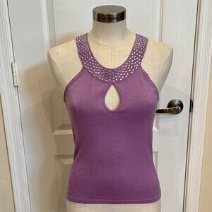 Keyhole Neckline Tank - Lavender